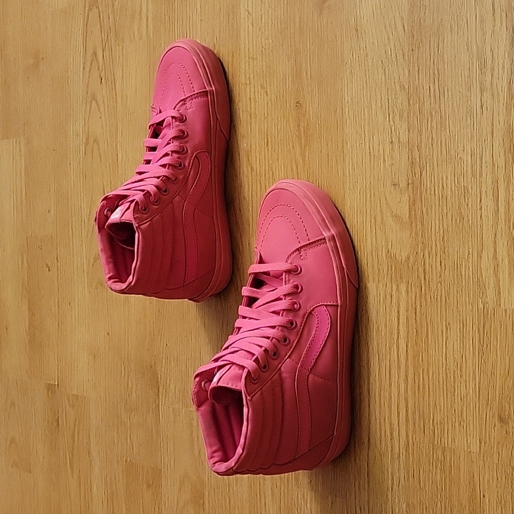 Vans Hot Pink High Top Sneakers